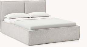Cama estofada em bouclé com arrumação Dream