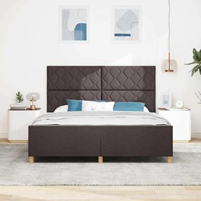 Estrutura de Cama vidaXL Castanho Escuro 180x200 cm em Tecido