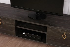 Móvel TV Posh – Castanho Escuro – 143x47x40 cm