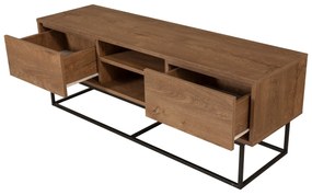 Móvel para TV Rodez – Nogueira e Preto – 140x50x40 cm