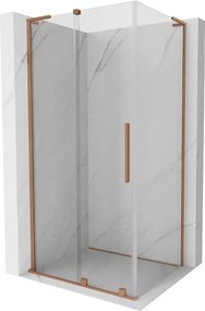 Mexen Velar L cabine de duche deslizante 120 x 90 cm, transparente, cobre escovado - 871-120-090-03-65