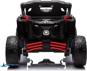 Carro elétrico para crianças 1 a 6 anos 24V MP4 CAN-AM Maverick Buggy Vermelho