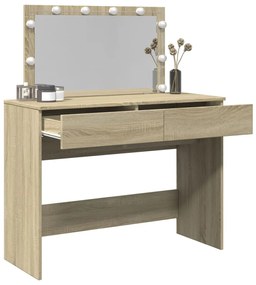Toucador com LEDs 100x40x120 cm carvalho sonoma