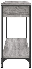 Mesa consola 100x34,5x75cm derivados de madeira cinzento sonoma