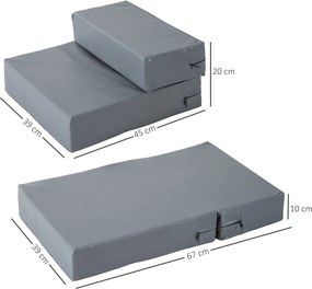 PawHut Escada para Animais de Estimação de 2 Degraus 2 em 1 Cama para
