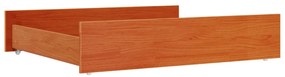 Gavetas para cama 2 pcs madeira de pinho maciça castanho mel