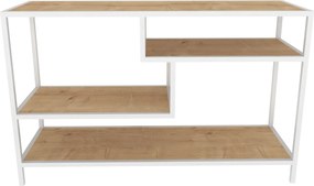 Móvel de TV Robbins – Branco Carvalho – 120x39x75 cm