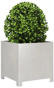 Vaso/floreira de jardim 2 pcs 40x40x40 cm aço inoxidável