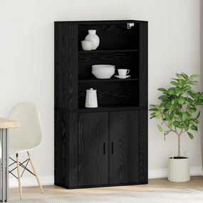 vidaXL Highboard Carvalho Preto Madeira