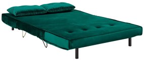 Sofá-cama de 2 lugares em veludo verde escuro VESTFOLD Beliani