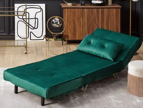 Conjunto de sofás-cama com 3 lugares em veludo verde escuro VESTFOLD Beliani