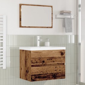 vidaXL Conjunto de Móveis para Banheiro 3 pcs Madeira antiga