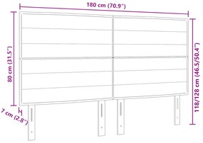 Cabeceira Design de Linhas Creme 180 cm Tecido