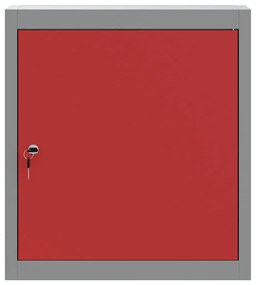 Armário de Ferramentas VidaXL Montado na Parede Vermelho 50x20x55 cm A
