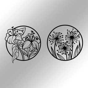 Acessório Decorativo de Parede em Metal Mucbir – Preto – 100 x 50 cm