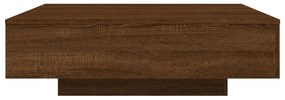 Mesa centro 100x100x31 cm derivados madeira carvalho castanho