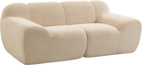 HOMCOM Sofá 2 lugares em chenille, Sofá de Sala 174 cm, Assento e Apoios de Braço Largos Acolchoados, Totalmente Compactado, Bege | Aosom Portugal