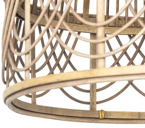 Candeeiro de suspensão em vime inteligente 44 cm com Wifi G95 - Michelle