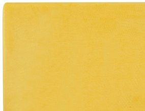 Capa em veludo amarelo 180 x 200 cm para cama FITOU Beliani