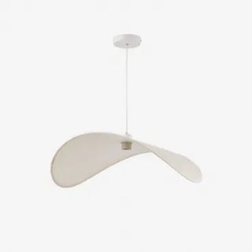 Lâmpada De Teto Suspensa Em Linho Bastil Beige Creme & 65 X 60 Cm - Sklum