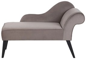 Sofá chaise-longue castanha versão à direita 90 x 52 cm BIARRITZ Beliani