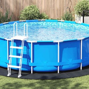 vidaXL Capa de Piscina Redonda Preta Polietileno Ø 428 cm