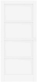 Porta Interior "ORKDAL" Branca 93x211x4 cm Porta Sólida de Madeira de