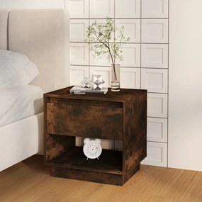 vidaXL Mesa de cabeceira 45x34x44cm derivados madeira carvalho fumado