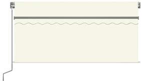 Toldo retrátil manual com estore 3,5x2,5 m cor creme