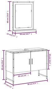 2 pcs conjunto móveis casa de banho derivados de madeira preto
