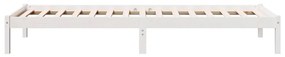 Cama extra longa sem colchão 90x220 cm pinho maciço branco