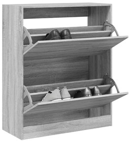Sapateira 80x34x96,5 cm derivados de madeira cinzento sonoma