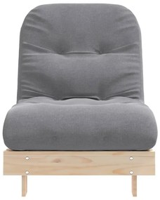 Sofá-cama futon com colchão 70x206x11 cm madeira pinho maciça