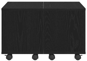 Mesa de Café vidaXL Carvalho Preto 60x60x38 cm Madeira Injetada