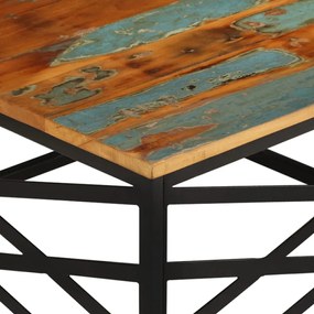 Mesa de centro 68x68x35 cm madeira recuperada maciça