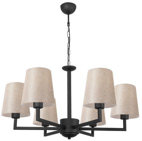 Candeeiro Chandelier Profil – Preto e Creme – 80 cm x 80 cm