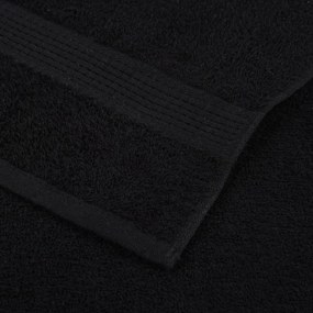 Toalhas 2 pcs 100x200 cm 360 gsm 100% algodão preto