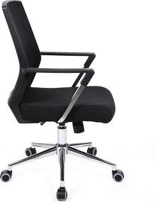 Cadeira escritorio giratória com encosto em rede preta