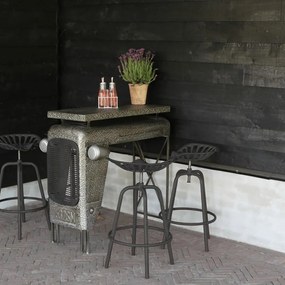 Cadeira de bar industrial cinzento