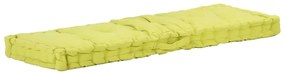 vidaXL Almofadão p/ móveis de paletes algodão 120x40x7 cm verde