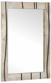 vidaXL Espelho de banheiro com espelho Marrom, prata 50 x 2.5 x 70 cm