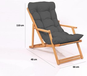 Cadeira de Jardim My008 – Cinza Natural – 50x81x50 cm | Tribo Home