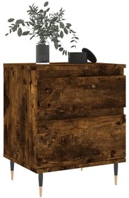 Mesa de cabeceira 40x35x50 cm derivados madeira carvalho fumado