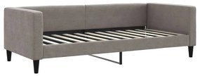 Sofá-cama c/ gavetão/gavetas 90x200 cm tecido cinza-acastanhado