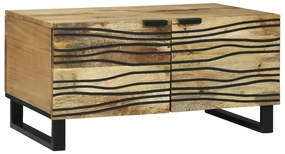 vidaXL Mesa de Centro - 80 x 50 x 40 cm, Madeira de Mangueira Maciça