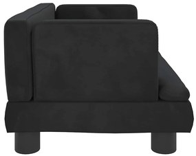 Cama para cães 60x40x30 cm veludo preto