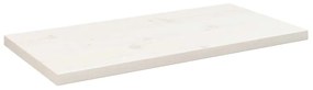 vidaXL Tampo de mesa retangular 80x40x2,5 cm pinho maciço branco