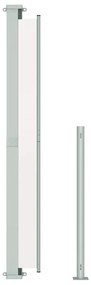 Toldo lateral retrátil para pátio 220x500 cm cor creme