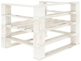 Poltrona de paletes para jardim madeira branco