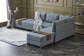 Sofá-Cama de Canto Fly – Azul – 210x70x280 cm